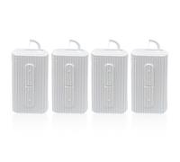 FUIPVGI 4 Pcs Portable Dental Floss Case Automatic Dental Floss Pick Organizer Case with 10 Floss Picks, Refillable Holder Boxes Travel Flosser Dispenser Storage Case for Oral Care (4)