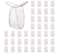 FUIPVGI 40 Pcs Disposable Thong Panties, Non-woven Thong, Travel Bikini Panties,for Sun Bed Spray Tan Waxing Treatment Spa, Disposable T Strap Thong (UK, Alpha, One Size, Regular, Regular, White)