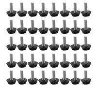 FUIPVGI 40 Pcs Levelling Feet, Furniture Levellers, Furniture Screw Leveling Foot, M6x20mm Screw in Feet Adjustable Table Foot Adjustable Furniture Feet Threaded Levelling Feet (Black)