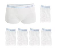 FUIPVGI 5 Pack Fix Reusable Net Pants, Incontinence Net Knickers, Women's net Knickers High Density Mesh Disposable Pants for Maternity Incontinence Daily Travel (White)