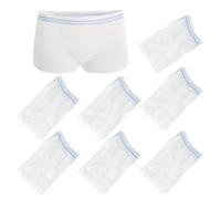 FUIPVGI 7 Pack Fix Reusable Net Pants, Incontinence Net Knickers, Women's Net Knickers High Density Mesh Disposable Pants for Maternity Incontinence Daily Travel (White,7)
