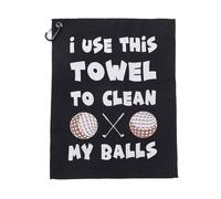 FUIPVGI Funny Golf Towel Gag Gift, Golf Towel Clean Golf Balls, Funny Golf Towels Golf Accessories With Clip for Golf Bag, for Men Husband Boyfriend Dad Golfers Golf Fan for Christmas Birthday (Black)