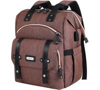 FuisDiL Laptop Backpack Womens, 15.6 Inch Computer Work Backpack with USB Port & RFID Blocking Pockets, Women Travel Backpacks Waterproof College Daypack (Rust, 15.6 inch)