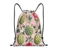 Fuit Rose Flower Swimming Bag Unisex Drawstring Bag Portable String Backpack For Beach Picnic Travel 36X42Cm