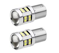 Fuitke P21w 1156 BA15S LED Bulb, 6W 12V-24V DC10-30V White 6000K Super Bright Reverse Lights for Stop Drl Parking Turn Signal Light RV Tail Brake Rear Fog Lamp Position (2 Pcs)
