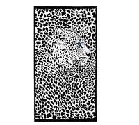 FUIW Beach Towels Extra Large 100x180cm Microfibre for Men and Women Great for Swim Spa Travel Yoga Sports Camping Sunbed Cover Bath or Shower at Home Leopard Print