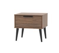 Fuji 1 Drawer Bedside In Carini Walnut (Ready Assembled)