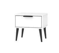 Fuji 1 Drawer Bedside In White Matt (Ready Assembled)