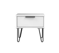 Fuji 1 Drawer Bedside In White Matt (Ready Assembled)