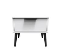 Fuji 1 Drawer Side Table In White Matt (Ready Assembled)