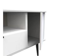 Fuji 2 Door 1 Drawer Wide Tv Unit In Grey Matt & White (Ready Assembled)