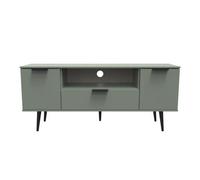 Fuji 2 Door 1 Drawer Wide Tv Unit In Reed Green (Ready Assembled)