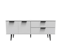 Fuji 2 Door 2 Drawer Sideboard In Grey Matt (Ready Assembled)