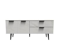 Fuji 2 Door 2 Drawer Sideboard In Marble (Ready Assembled)