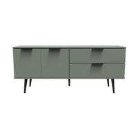 Fuji 2 Door 2 Drawer Sideboard In Reed Green (Ready Assembled)