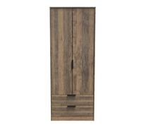 Fuji 2 Door 2 Drawer Wardrobe In Vintage Oak (Ready Assembled)