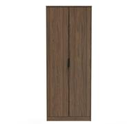 Welcome Furniture Ready Assembled Hirato Tall Plain Wardrobe - Carini Walnut, Brown
