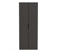 Fuji 2 Door Wardrobe In Graphite (Ready Assembled)