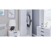 Bergen 2 Door Wardrobe - Grey & White
