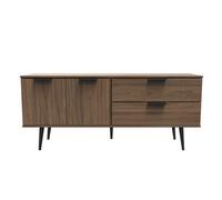 Fuji 2 Drawer 2 Door Wide Sideboard In Carini Walnut (Ready Assembled)