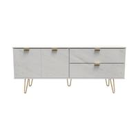 Fuji 2 Drawer 2 Door Wide Sideboard In Marble (Ready Assembled)