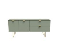 Welcome Furniture Ready Assembled Hirato Sideboard Unit -Reed Green, Green
