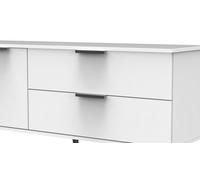 Fuji 2 Drawer 2 Door Wide Sideboard In White Matt (Ready Assembled)