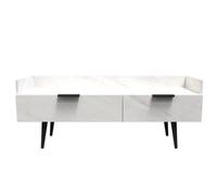 Fuji 2 Drawer Media Console Unit In Marble (Ready Assembled)