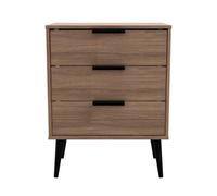 Fuji 3 Drawer Chest In Carini Walnut (Ready Assembled)