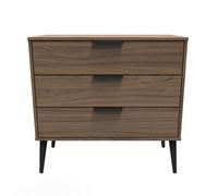 Ready Assembled 2 U Fuji 3 Drawer Chest (Ready Assembled) in Walnut Ready Assembled 2 U Walnut