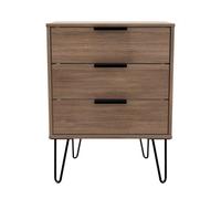 Fuji 3 Drawer Chest In Carini Walnut (Ready Assembled)