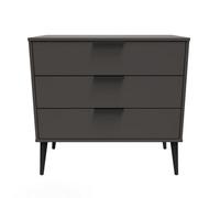 Fuji 3 Drawer Chest In Graphite (Ready Assembled)