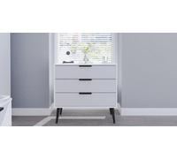 Fuji 3 Drawer Chest In Grey Matt & White (Ready Assembled)