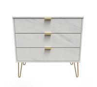 Fuji 3 Drawer Chest In Marble (Ready Assembled)
