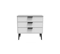 Fuji 3 Drawer Chest In White Matt (Ready Assembled)