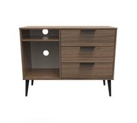 Fuji 3 Drawer Tv Unit In Carini Walnut (Ready Assembled)