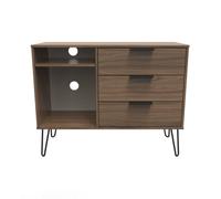 Fuji 3 Drawer Tv Unit In Carini Walnut (Ready Assembled)