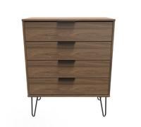 Fuji 4 Drawer Chest In Carini Walnut (Ready Assembled)