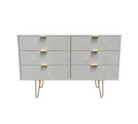 Fuji 6 Drawer Chest In Marble (Ready Assembled)