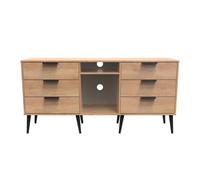 Fuji 6 Drawer Sideboard In Nebraska Oak (Ready Assembled)
