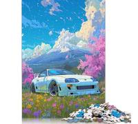 Fuji Cherry Blossom Supra MK4 Puzzle for Adults And Teenagers 1000 Pieces Wooden Puzzles for Adults Puzzles for Teenagers Age 12 Years Up 1000pcs (75x50cm)