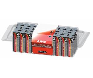 FUJI ENERGY AA Batteries - Alkaline 1.5V - Up To 100% Extra Life - Reliability For Everyday Devices - 10 Year Shelf Life - LR6 MN1500, 40 Count (Pack of 40 - Resealable Box Pack)