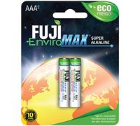 Fuji Enviromax 1.5V Super Alkaline AAA Batteries - No Harmful PVC & Heavy Metals, Long Lasting, Powerful, Triple AAA Batteries (Pack of 2)