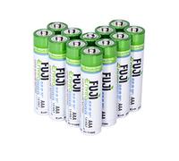 Fuji Enviromax 1.5V Super Alkaline AAA Batteries - No Harmful PVC & Heavy Metals, Long Lasting, Powerful, Triple AAA Batteries (Pack of 12)