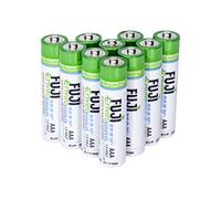 Fuji Enviromax 1.5V Super Alkaline AAA Batteries - No Harmful PVC & Heavy Metals, Long Lasting, Powerful, Triple AAA Batteries (Pack of 10)