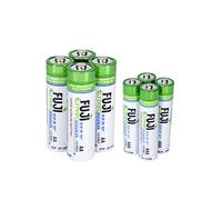 Fuji Enviromax Super Alkaline AAA + AA Batteries Mixed Pack - No Harmful PVC & Heavy Metals, Long Lasting, Powerful Double AA and Triple AAA Batteries Multipack (Pack of 8)