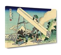 Fuji From The Mountains Of Totomi By Katsushika Hokusai Asian Japanese Canvas Wall Art Print Ready to Hang, Framed Picture for Living Room Bedroom Home Office Décor, 24x16 Inch (60x40 cm)