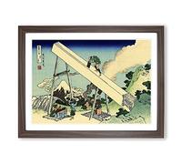 Fuji From The Mountains Of Totomi By Katsushika Hokusai Asian Japanese Framed Print | A2 Walnut Framed Wall Art | Ready to Hang | Asian Landscape Picture | Living Room Bedroom Lounge Office