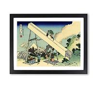 Fuji From The Mountains Of Totomi By Katsushika Hokusai Asian Japanese Framed Wall Art Print, Ready to Hang Picture for Living Room Bedroom Home Office Décor, Black A3 (46 x 34 cm)
