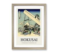 Fuji From The Mountains Of Totomi By Katsushika Hokusai Exhibition Museum Asian Japanese Framed Wall Art Print, Ready to Hang Picture for Living Room Bedroom Home Office Décor, Oak A3 (34 x 46 cm)